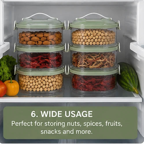 Nestora StackPod – Modular Fresh-Keep Tower, Sage Green