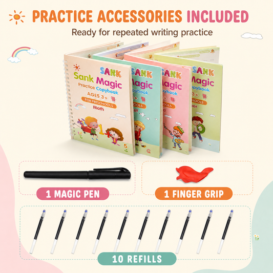 Traceora K4 – Reusable Early-Skills Studio, Four-Book Edition