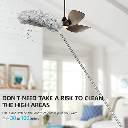 Aerowisp T100 – Telescopic High-Reach Cleaning Wand, Cloud Grey