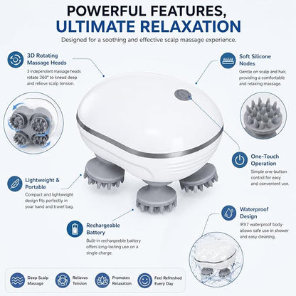Elariq M4 – Cordless Personal Relaxation Device, Pearl White