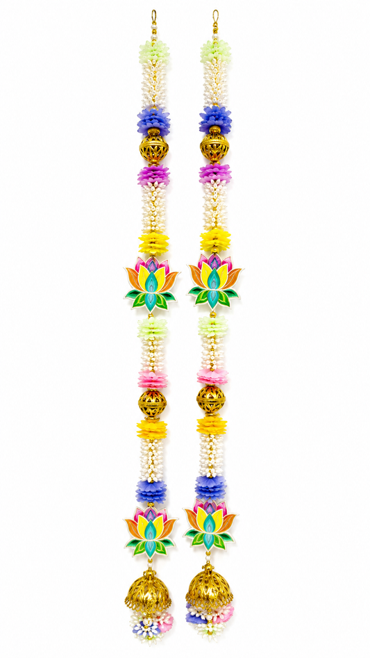 Lureva Lifestyle Lotus Decorative Door Side Hangings – Pack of 2