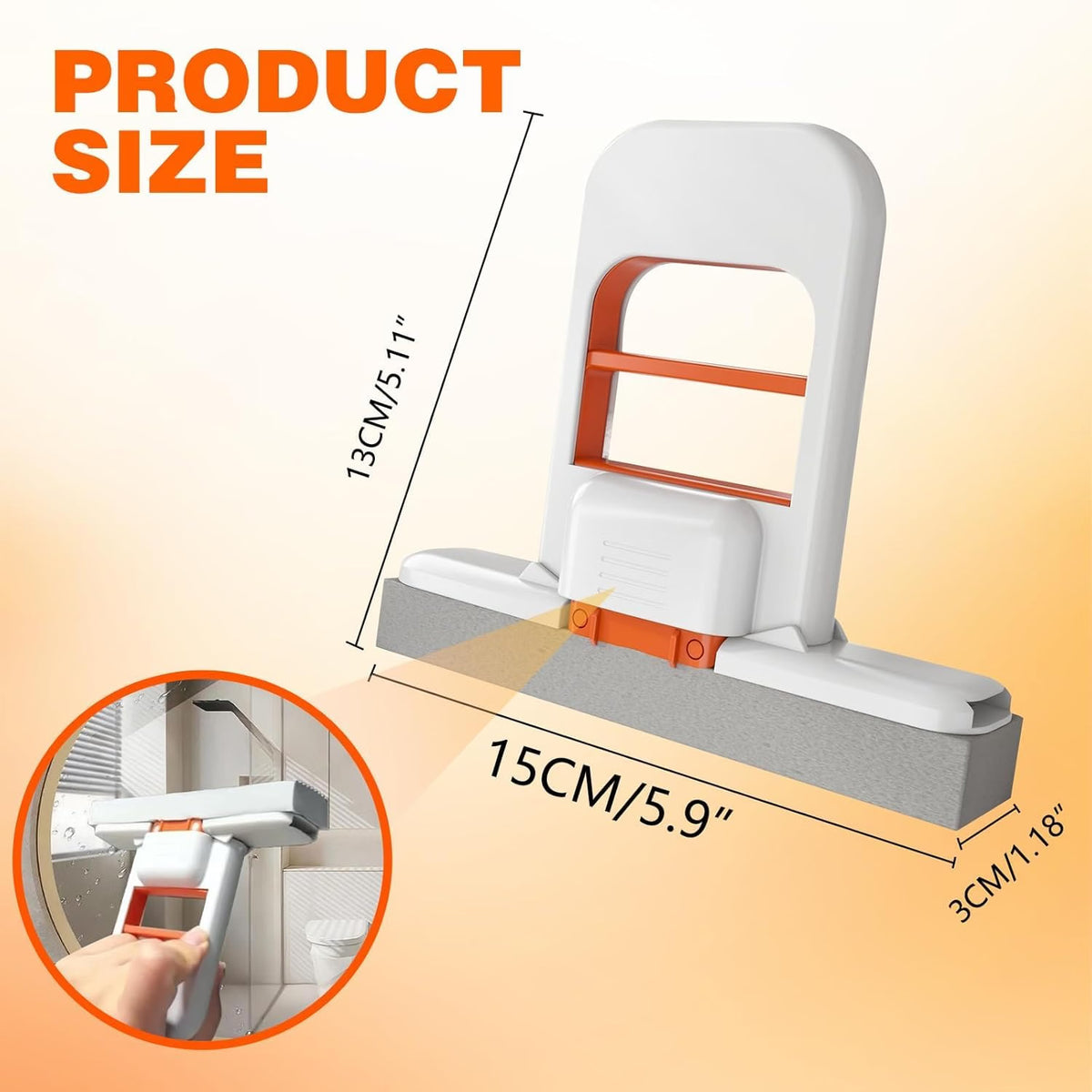 Mini Self-Squeeze Sponge Mop – Foldable Wet & Dry Cleaning Tool