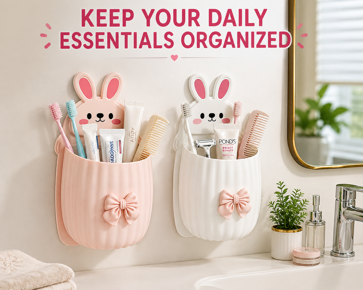 Bunny Self Adhesive Wall Organizer Pack of 2