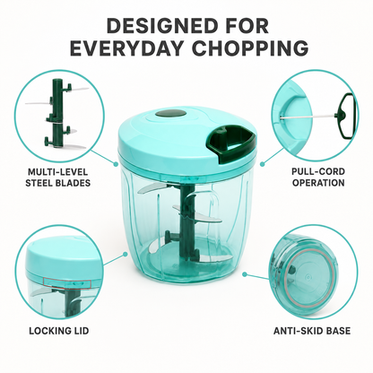 Chopelle C750 – Six-Edge Manual Prep Drum, Aqua Mint