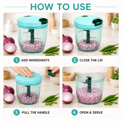 Chopelle C750 – Six-Edge Manual Prep Drum, Aqua Mint