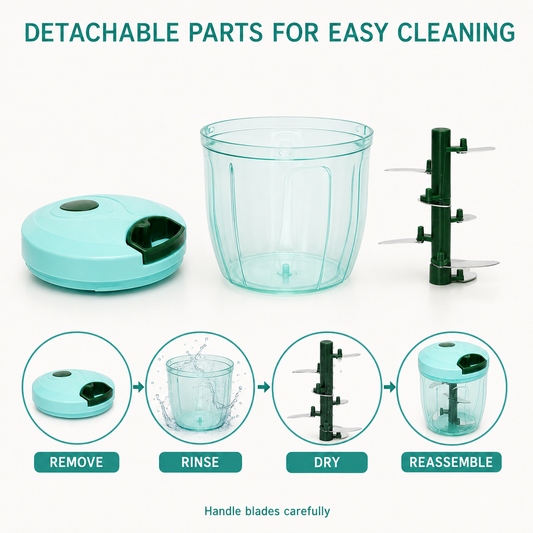 Chopelle C750 – Six-Edge Manual Prep Drum, Aqua Mint