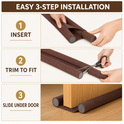 Silentra D2 Duo – Twin-Edge Door Comfort Barriers, Cocoa Brown
