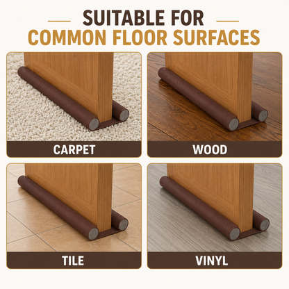 Silentra D2 Duo – Twin-Edge Door Comfort Barriers, Cocoa Brown