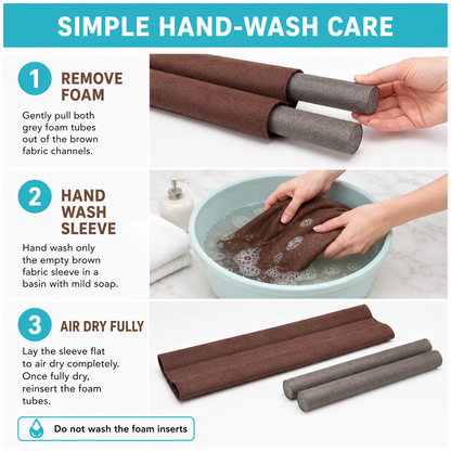 Silentra D2 Duo – Twin-Edge Door Comfort Barriers, Cocoa Brown