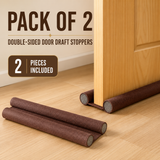 Silentra D2 Duo – Twin-Edge Door Comfort Barriers, Cocoa Brown