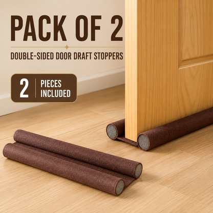 Silentra D2 Duo – Twin-Edge Door Comfort Barriers, Cocoa Brown