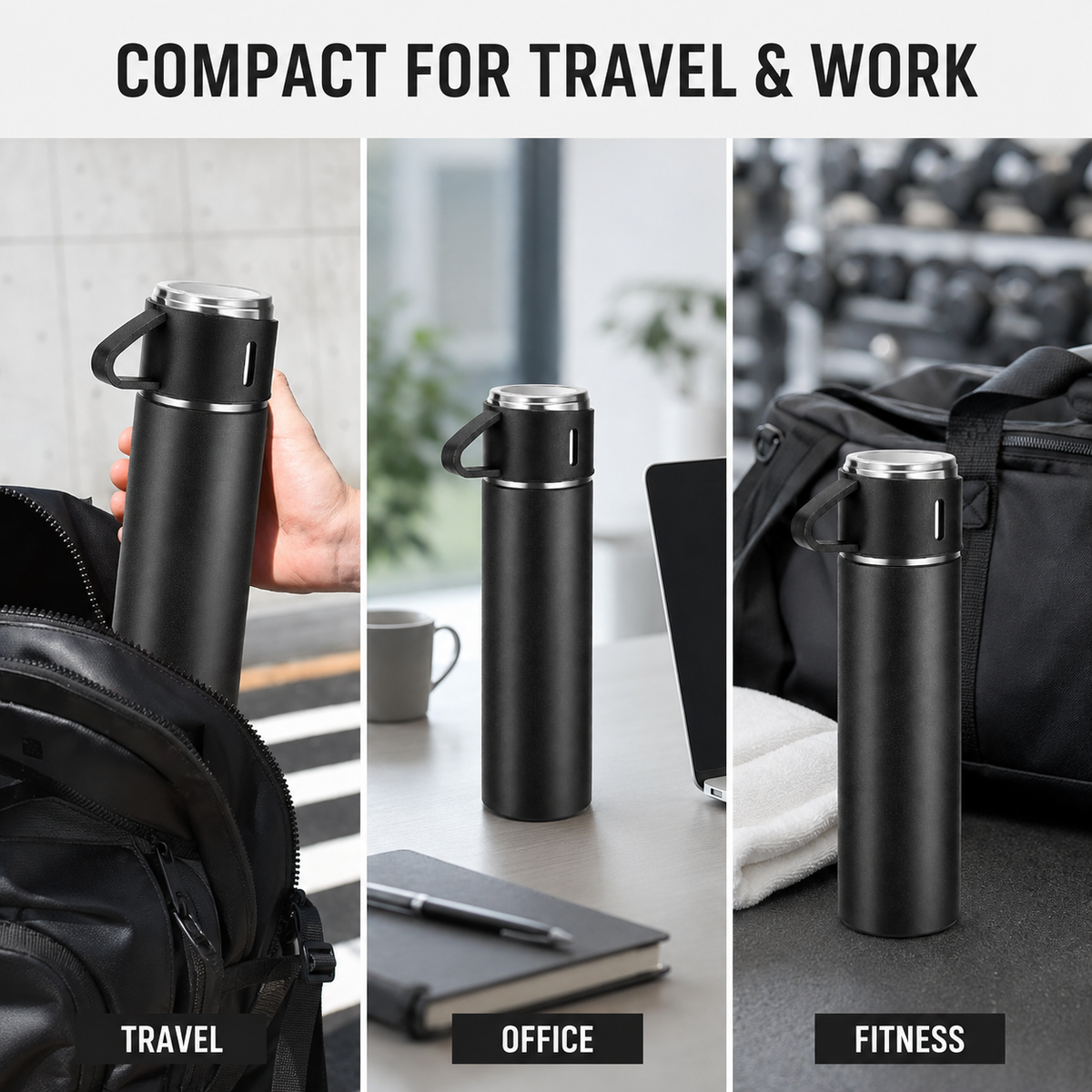 Thermelle V500 – Insulated Pour-and-Share Set, Midnight Black