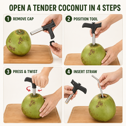Cocovelle C7 – Fresh Coconut Access Kit, Onyx Black