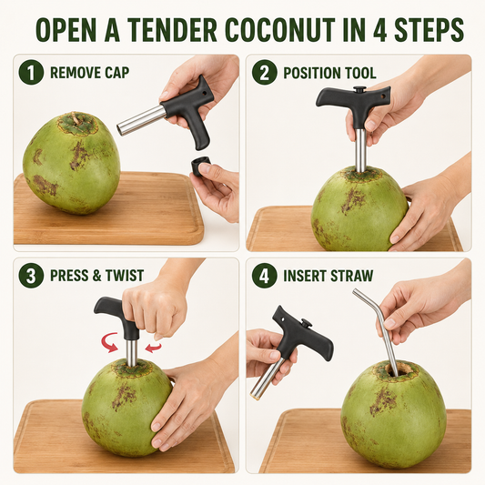 Cocovelle C7 – Fresh Coconut Access Kit, Onyx Black