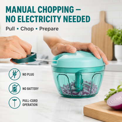 Cordelle M500 – Triple-Edge Manual Prep Bowl, Leaf Green