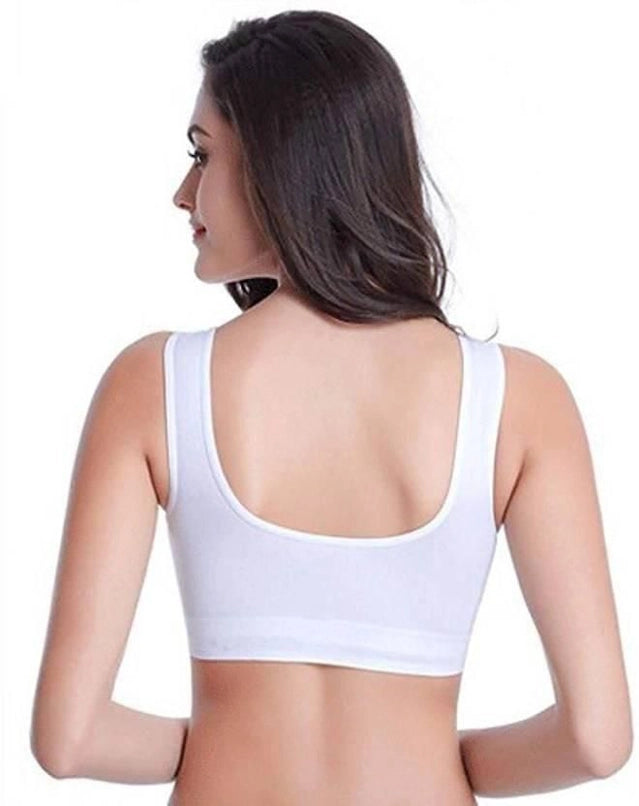 Women’s Cotton Air Bra Pack of 3 – White, Peach & Black
