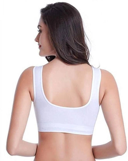 Women’s Cotton Air Bra Pack of 3 – White, Peach & Black