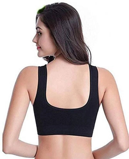 Women’s Cotton Air Bra Pack of 3 – White, Peach & Black